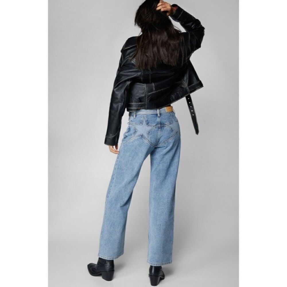 Nasty Gal NWT Denim Star Bum Straight Leg Jeans Size 10 - M